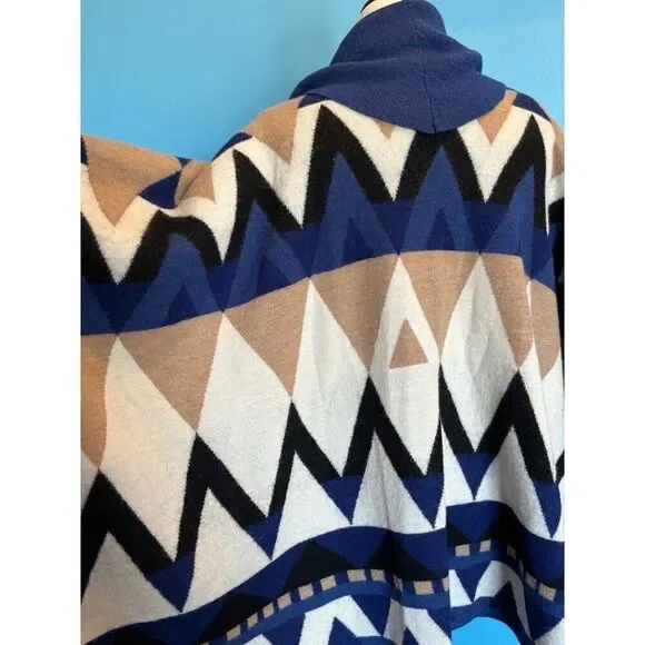 Mint! Peruvian Connection Sweater Poncho Cowl Neck Baby Alpaca Wool O/S - Picture 6 of 8